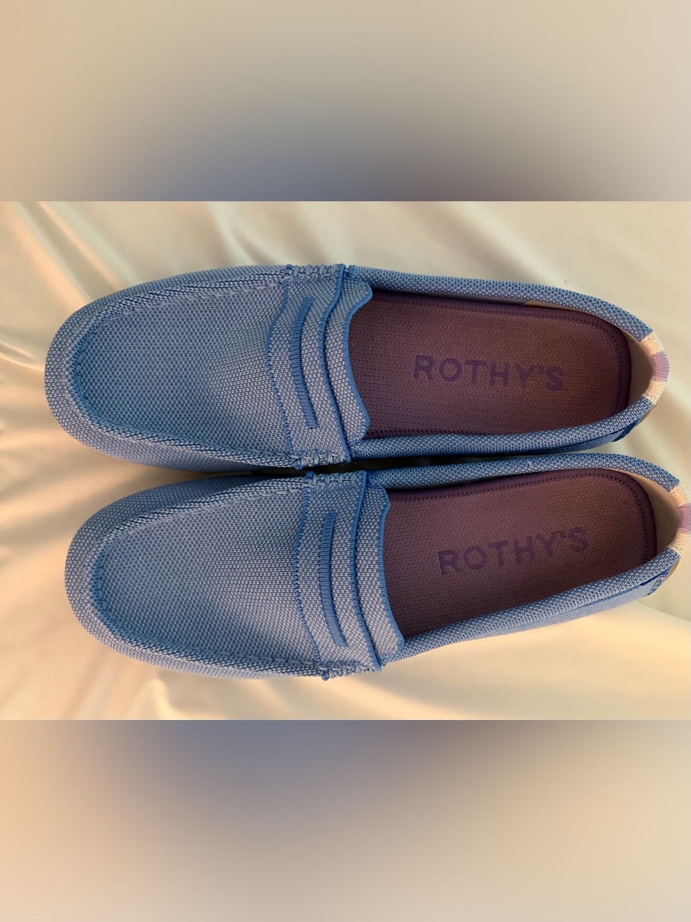 Rothy's Women's Periwinkle Knit Penny Loafers